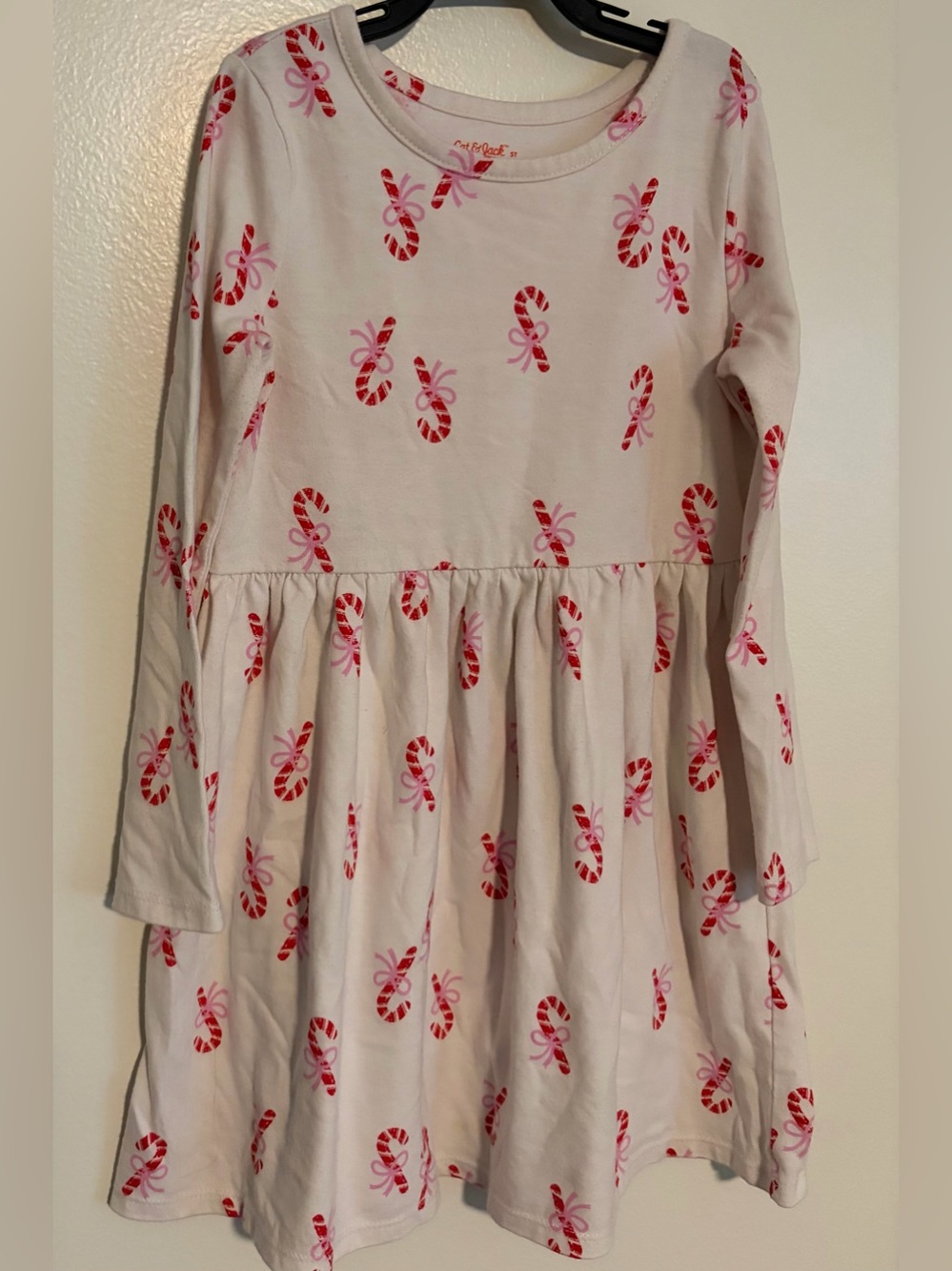 Cat & Jack Pink and Red Candy Cane dress